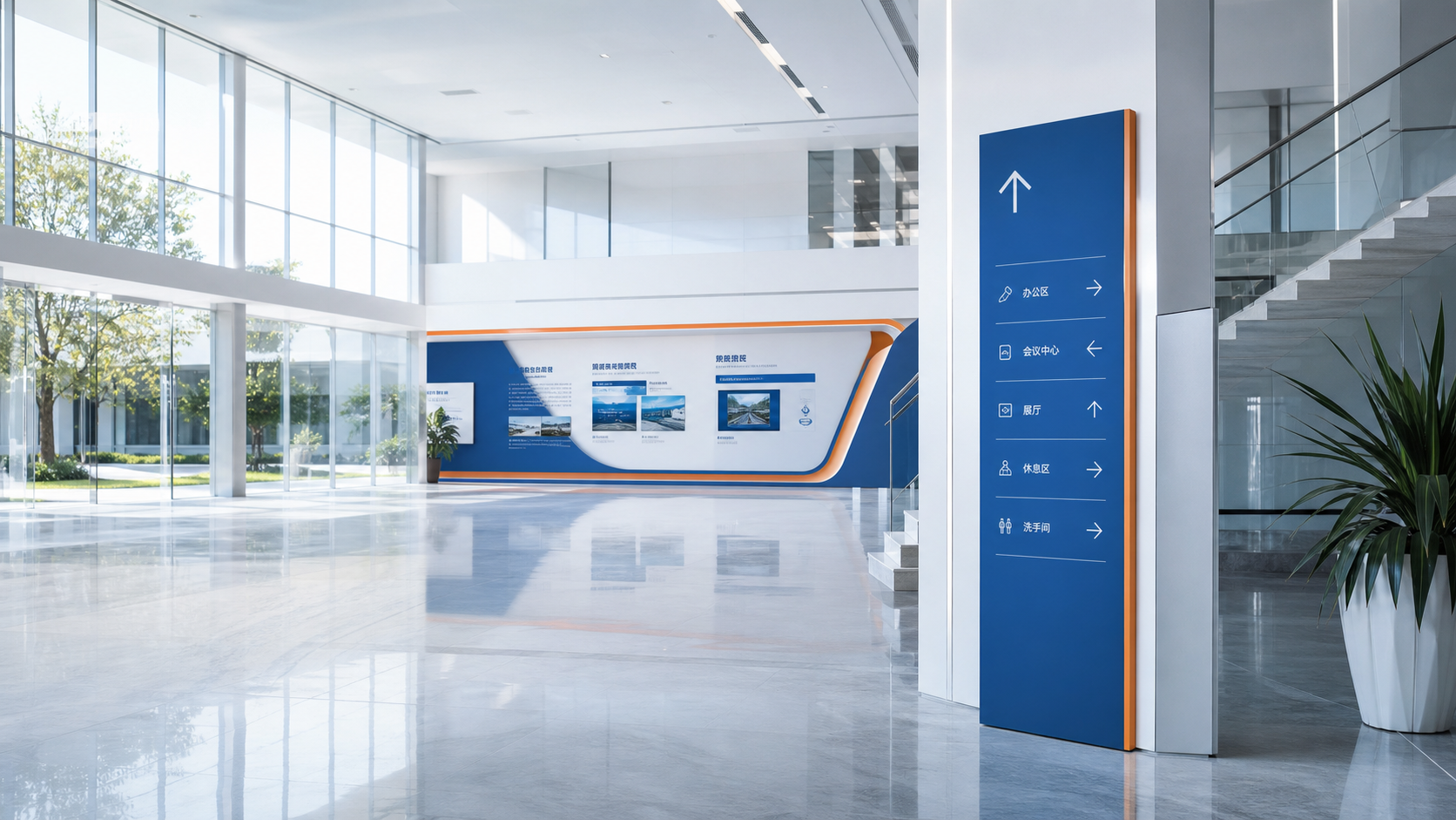 现代空间导视效果示意